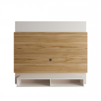 Manhattan Comfort 400051 Brill 62.99 Floating Entertainment Center with 2 Shelves in Cinnamon and Off White